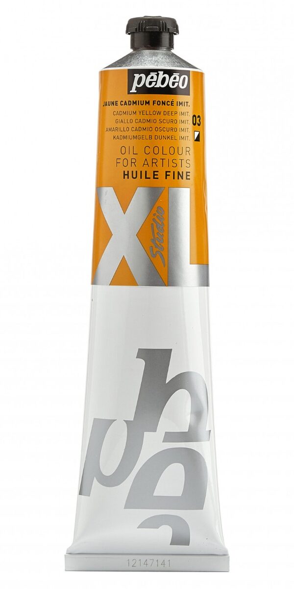Pébéo - Huile Fine XL 200 ML - Peinture à l’Huile - Jaune Cad Foncé 03