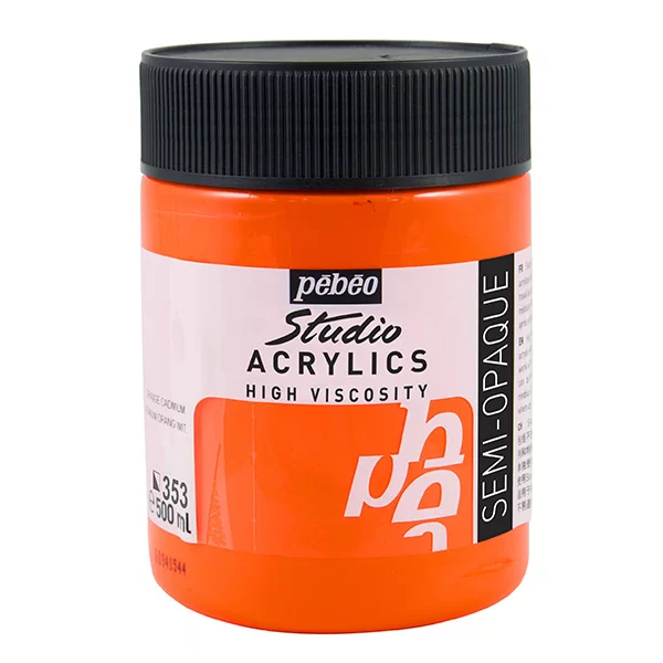 Peinture Acrylique Studio 500ml - Orange Metallique 353