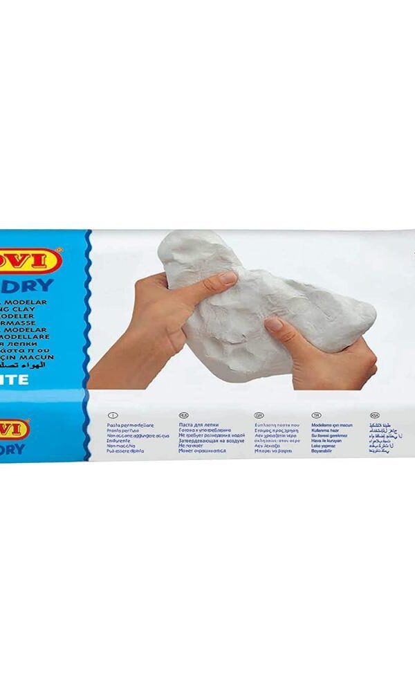 Pâte à Modeler Autodurcissante 1000g Blanc - JOVI