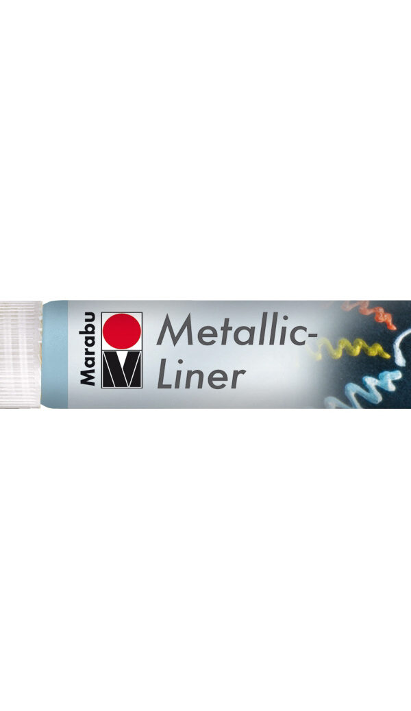 Marabu Métallisé Liner 25ml - Bleu Ciel Scintillant 790
