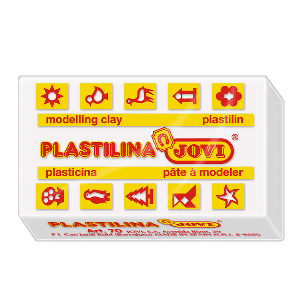 Pâte à Modeler Jovi Plastina 70g - Blanc