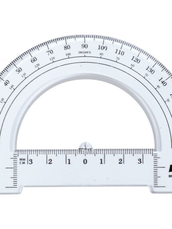 Rapporteur 180 Degrés En Plastique Transparent - 12 Cm