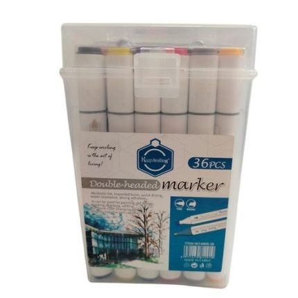 Feutre à Alcool Double Pointe 36 Pièces- Keep Smiling