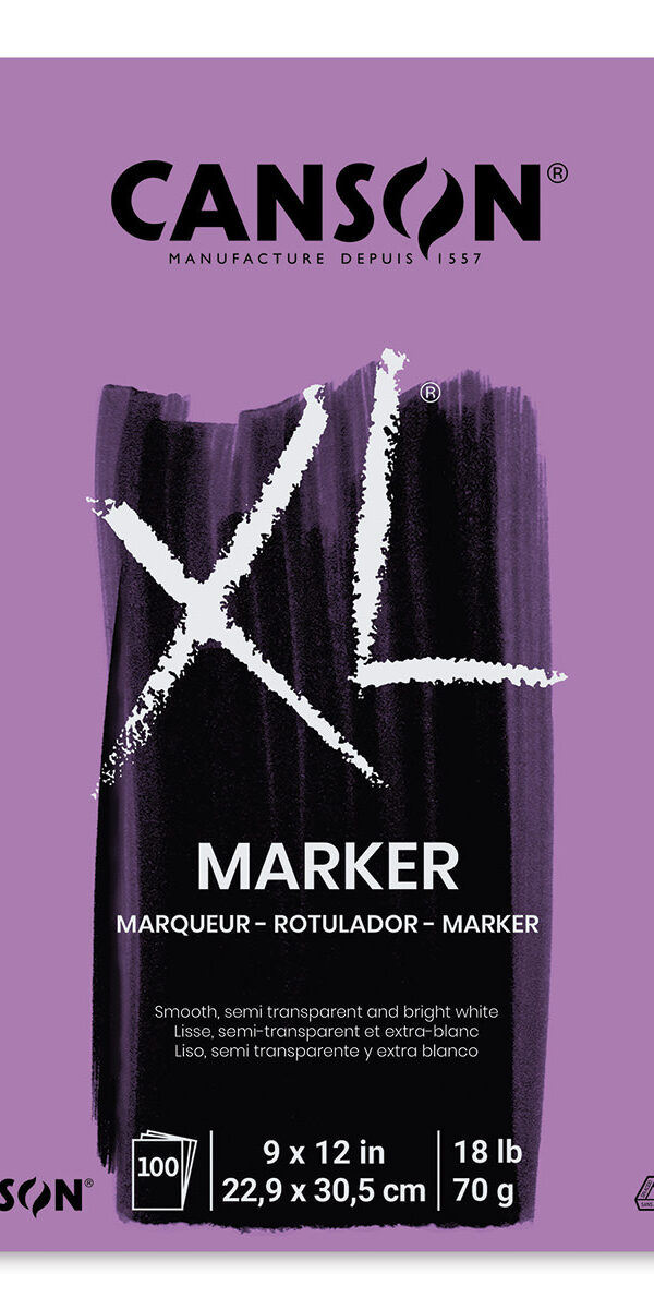 Bloc de 70 feuilles de papier dessin XL Marker 100G A4 – Canson