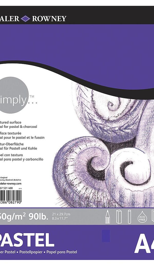 Bloc de 50 Feuilles Simply Pastel 150g A4 - Daler Rowney