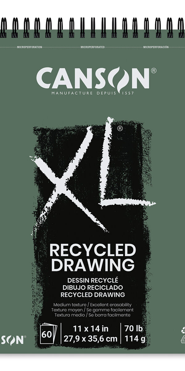 Bloc de 60 feuilles de papier dessin XL Dessin Recyclé 114G A4 – Canson