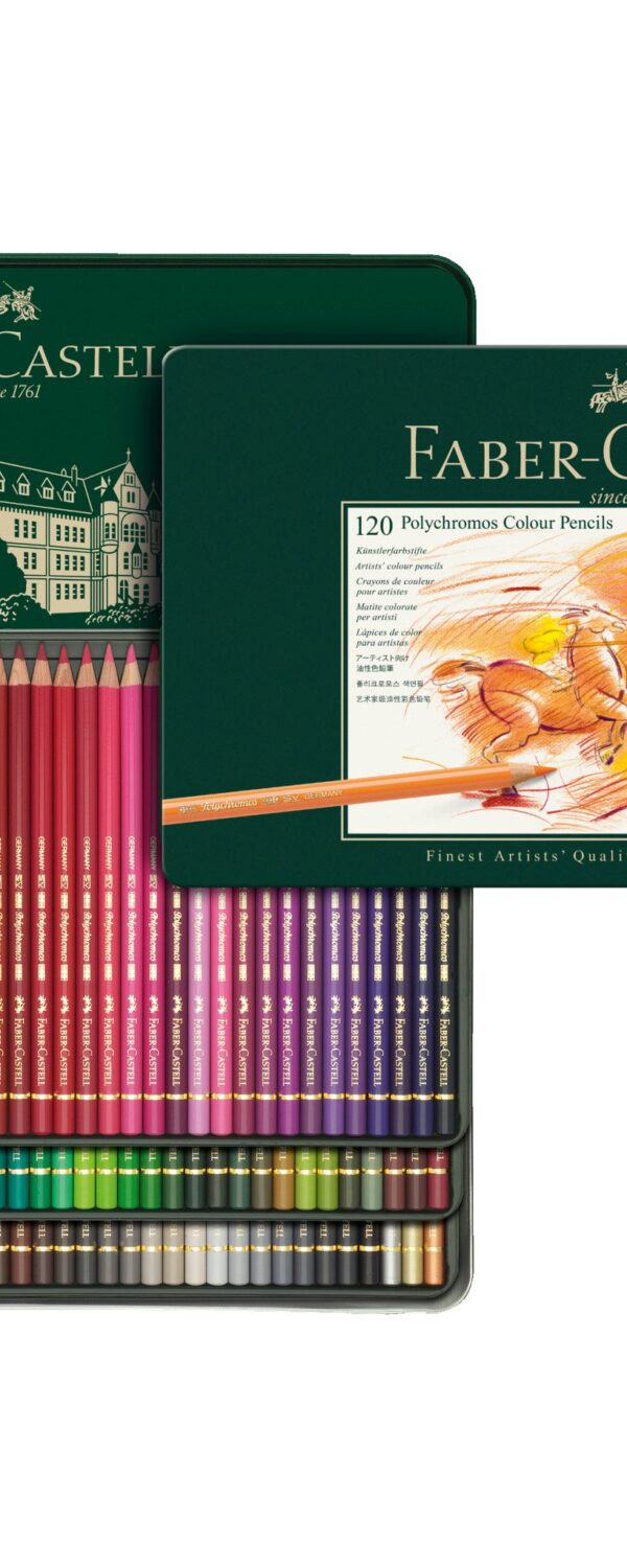 Crayons de couleur Polychromos - Boîte métal de 120 pièces