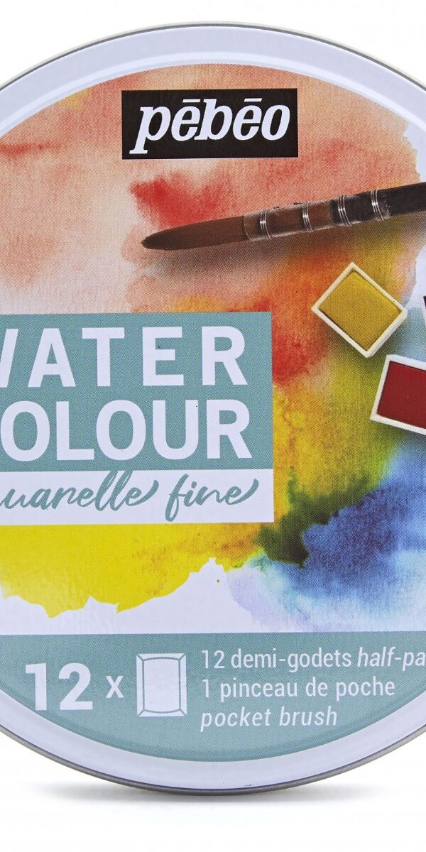 12X 12 Demi-Godets Half-Pans Pinceau De Poche Pocket Brush