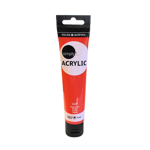 Daler-Rowney Peinture Acrylique Simply 75ml - Rouge Ecarlate