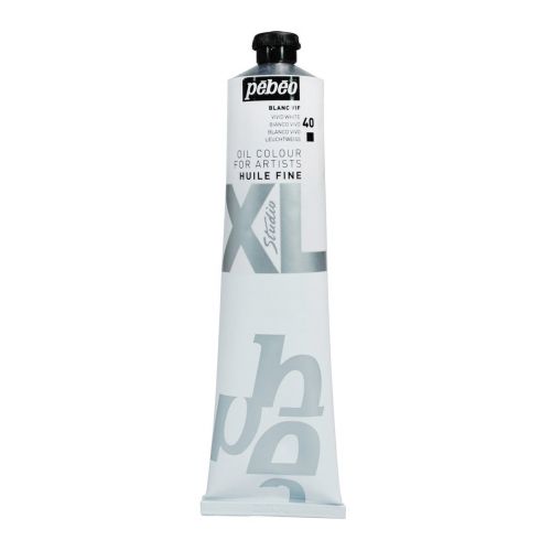 Pébéo - Huile Fine XL 200 ML - Peinture à l’Huile - Blanc Vif 40