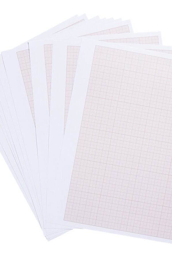 Papier millimétré - 12 feuilles A4 21 x 29.7 cm - 90 g/m²