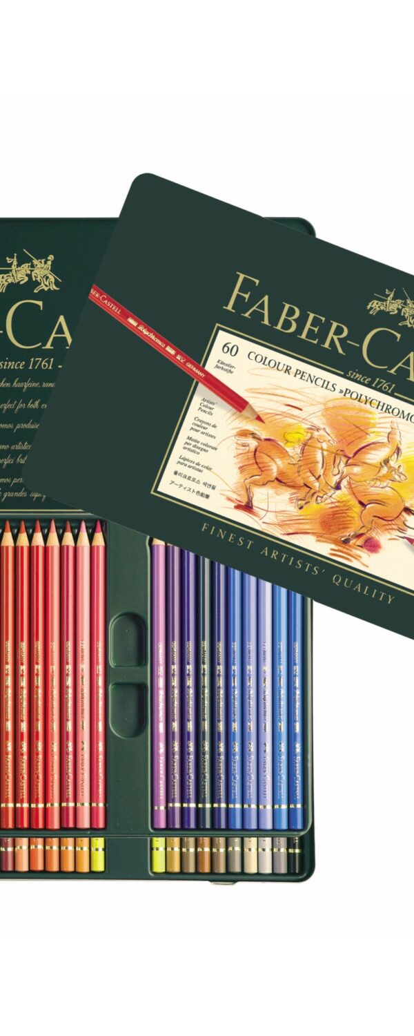 Crayons de couleur Polychromos - Boîte métal de 60 pièces