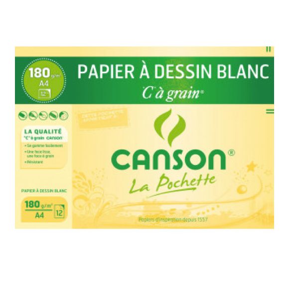 Pochette A4 C A Grain 180G - Canson