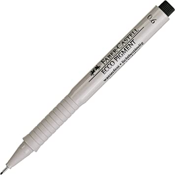Feutre fin Ecco Pigment 0.6 mm - Noir - Faber Castell