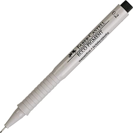 Feutre fin Ecco Pigment 0.2 mm - Noir - Faber Castell