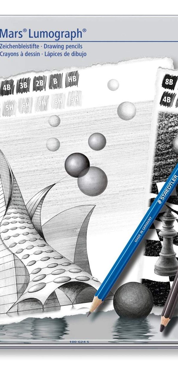 Pack de 24 crayons à dessin Mars Lumograph de Staedtler