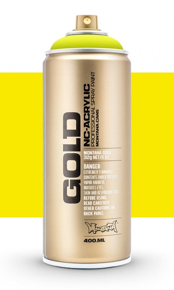 Bombe de peinture Acrylique GOLD Flash Yellow - 400 ml - Montana