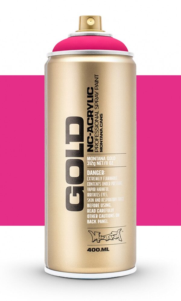 Bombe de peinture Acrylique GOLD Gleaming Pink F4000 - 400 ml - Montana