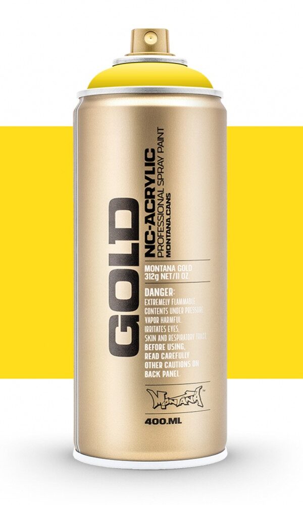Bombe de peinture Acrylique GOLD Sh Yellow Light S1000 - 400 ml - Montana