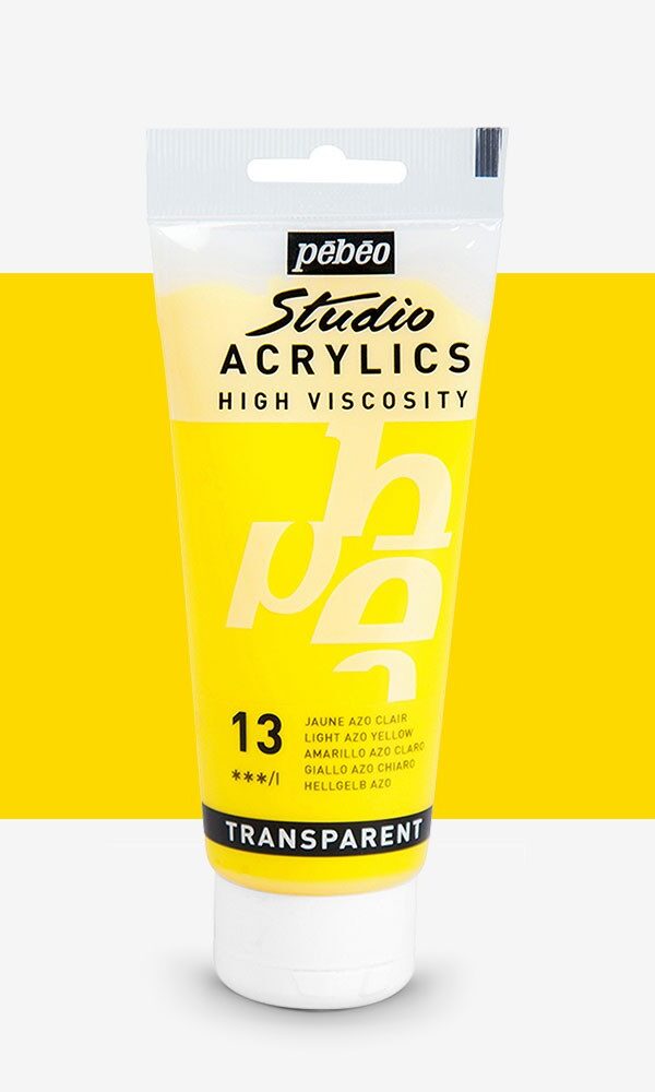 Peinture Acrylique Pebeo Studio 100ml - Jaune Azo Clair #13
