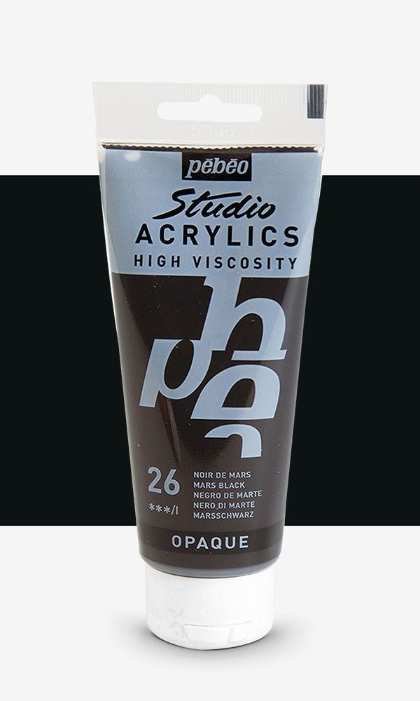 Peinture Acrylique Pebeo Studio 100ml - Noir de Mars #26
