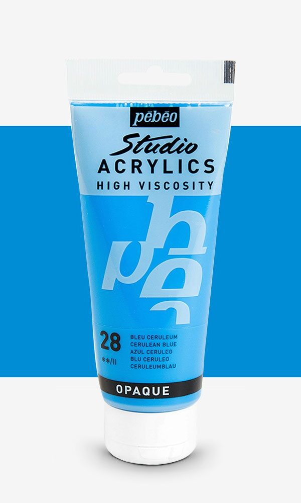 Peinture Acrylique Pebeo Studio 100ml - Bleu Ceruleum #28