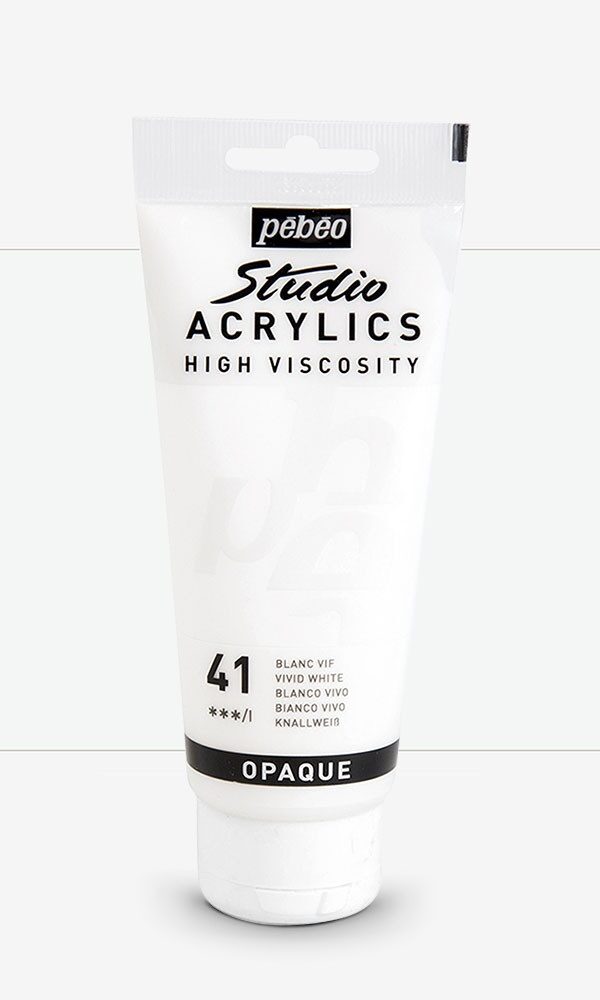 Peinture Acrylique Pebeo Studio 100ml - Blanc Vif #41