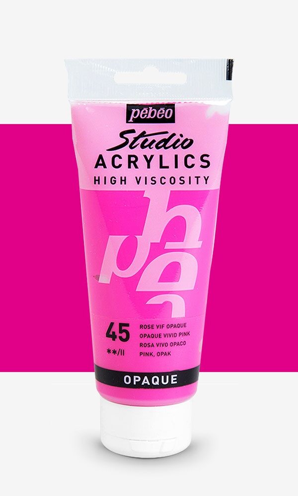 Peinture Acrylique Pebeo Studio 100ml - Rose Vif #45