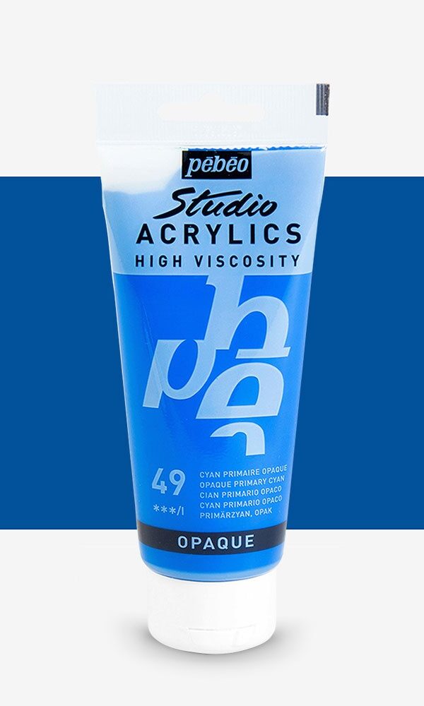 Peinture Acrylique Pebeo Studio 100ml - Cyan Primaire #49