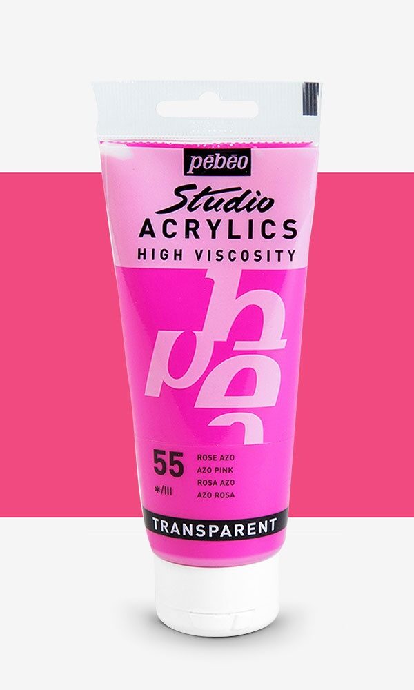 Peinture Acrylique Pebeo Studio 100ml - Rose Azo #55