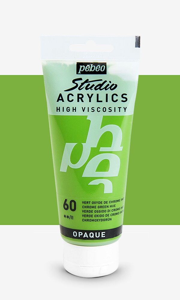 Peinture Acrylique Pebeo Studio 100ml - Vert Oxyde de chrome #60