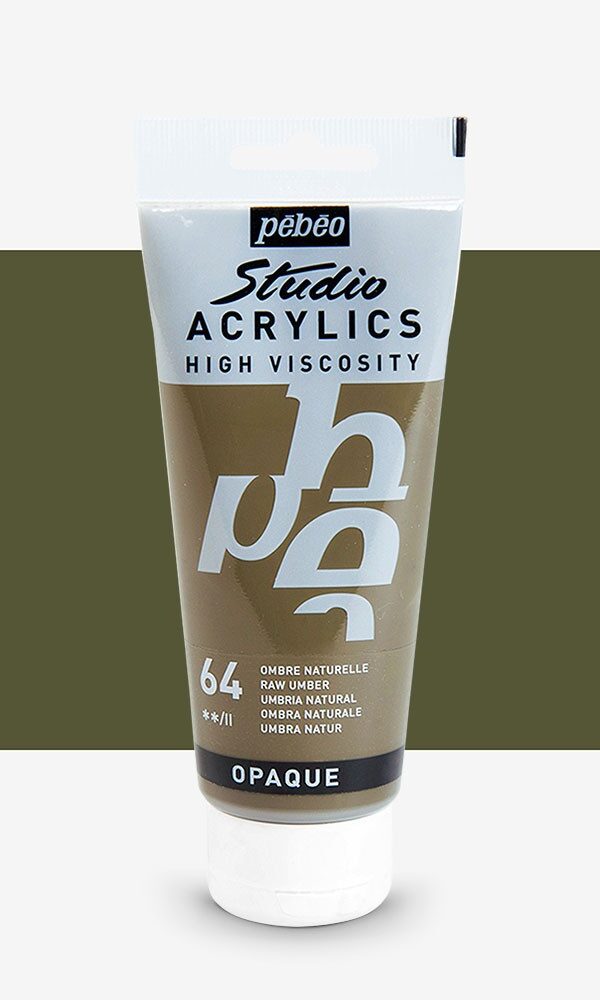 Peinture Acrylique Pebeo Studio 100ml - Ombre Naturelle #64