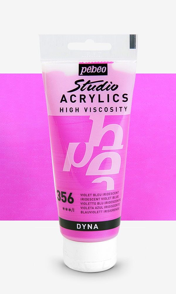 Peinture Acrylique Pebeo Studio 100ml - Violet Bleu Iridescent #356