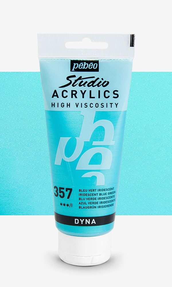 Peinture Acrylique Pebeo Studio 100ml - Bleu Vert Iredescent #357