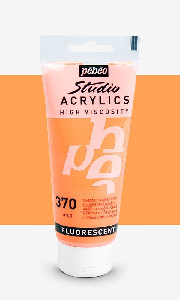 Peinture Acrylique Pebeo Studio 100ml - Orange Fluorescent #370