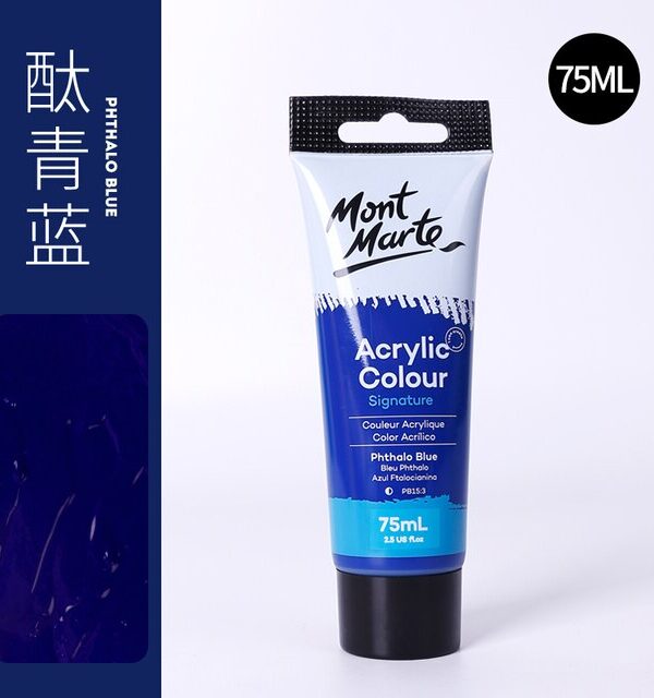 Mont Marte Studio Acrylic Paint 75ml - Bleu Phtalo
