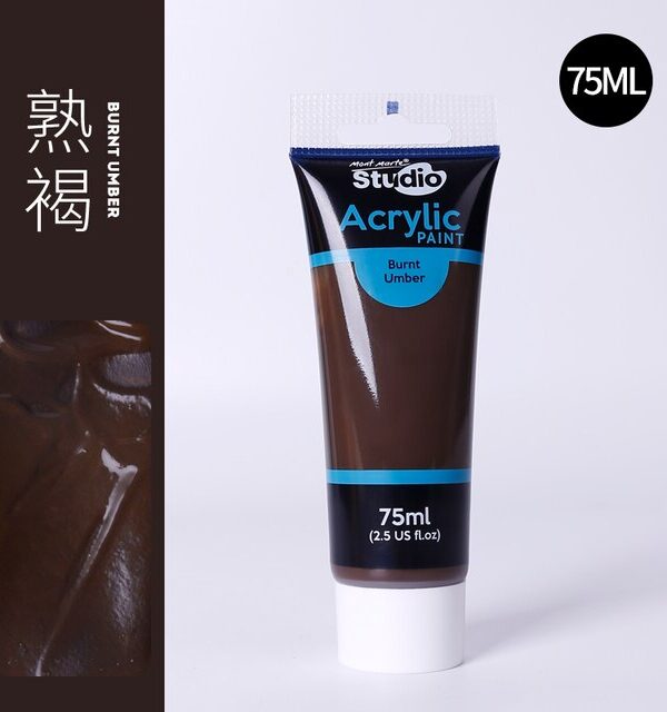 Mont Marte Studio Acrylic Paint 75ml - Burnt