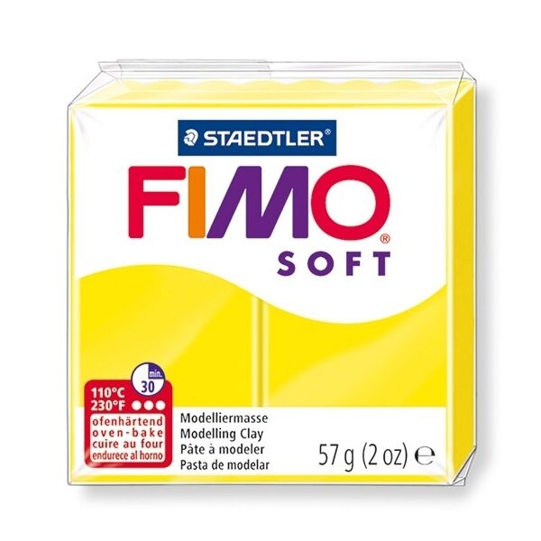 Pâte Fimo Soft 57g - Jaune Citron - 10