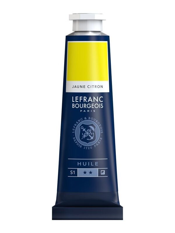 Peinture à l'huile Fine Jaune Citron 40ml - Lefranc & Bourgeois