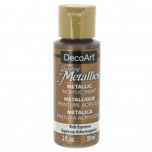 PEINTURE ACRYLIQUE MÉTALLIQUE - DECOART DAZZLING METALLICS - RICH ESPRESSO X59 ML