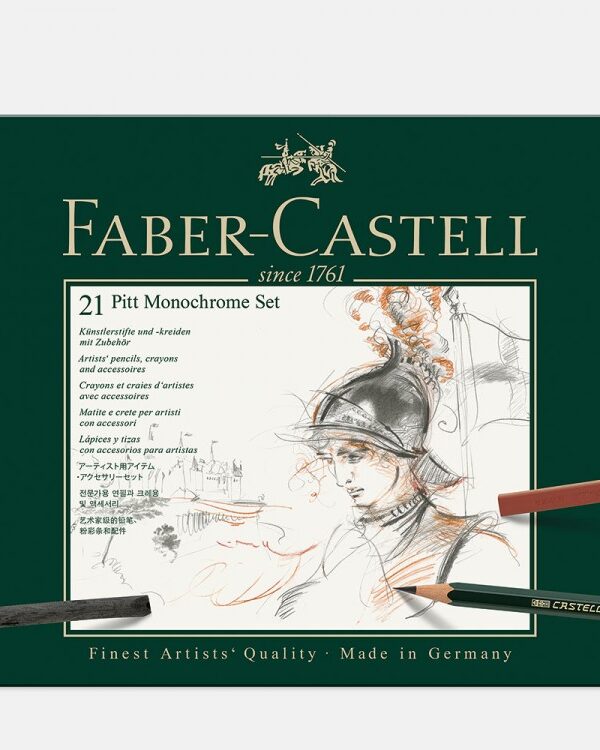 Set de crayons Pitt Monochrome, boîte métal de 21 pièces