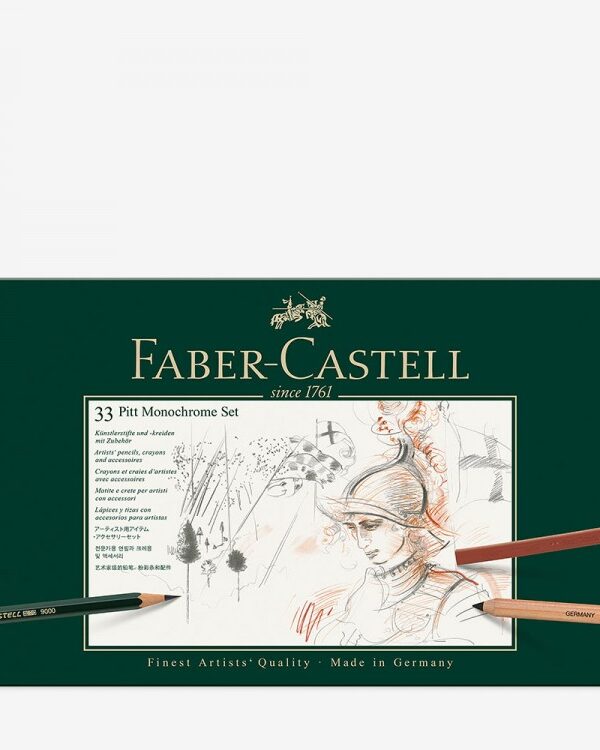 Set de crayons Pitt Monochrome, boîte métal de 33 pièces