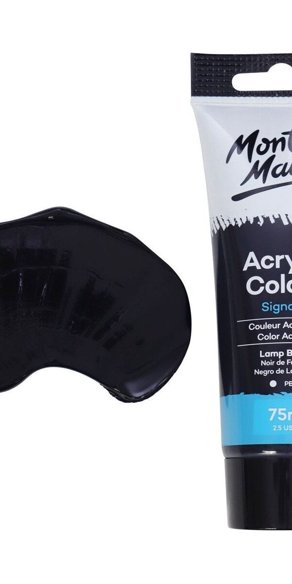 Mont Marte Studio Acrylic Paint 75ml - Noir de Fumée