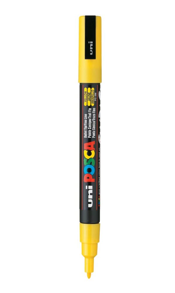 Marqueur Posca Uni-Ball 3M - Jaune