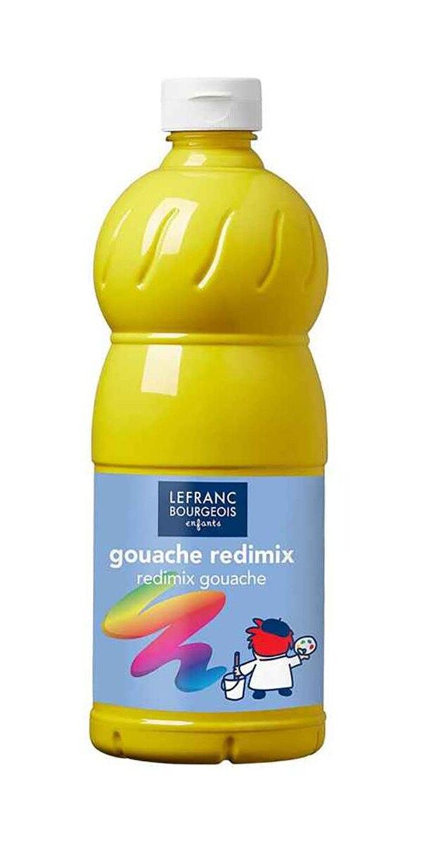 Gouache Redimix LEFRANC & BOURGEOIS 1L - Jaune Primaire