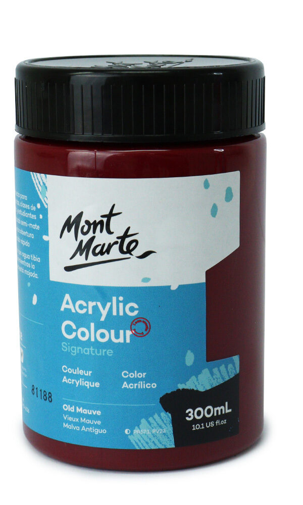 Mont Marte Signature Acrylic Paint 300ml Pot - Vieux Mauve