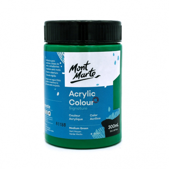 Mont Marte Signature Acrylic Paint 300ml Pot - Vert Moyen