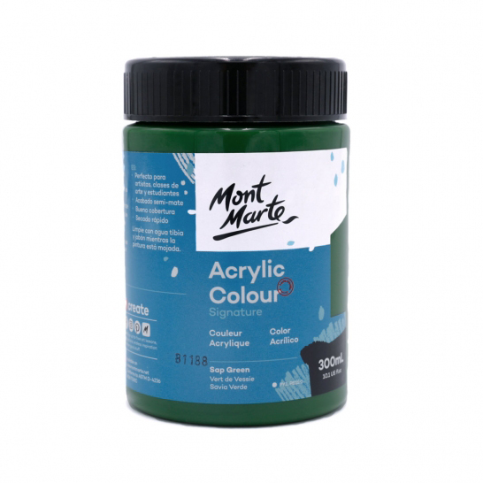 Mont Marte Signature Acrylic Paint 300ml Pot - Vert de vessie