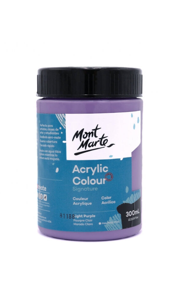 Mont Marte Signature Acrylic Paint 300ml Pot - Pourpre Clair