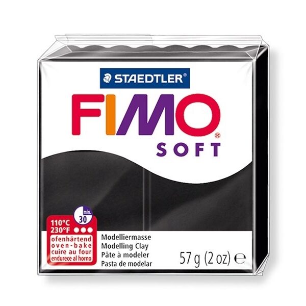 Pâte Fimo Soft 57g - Noir - 6